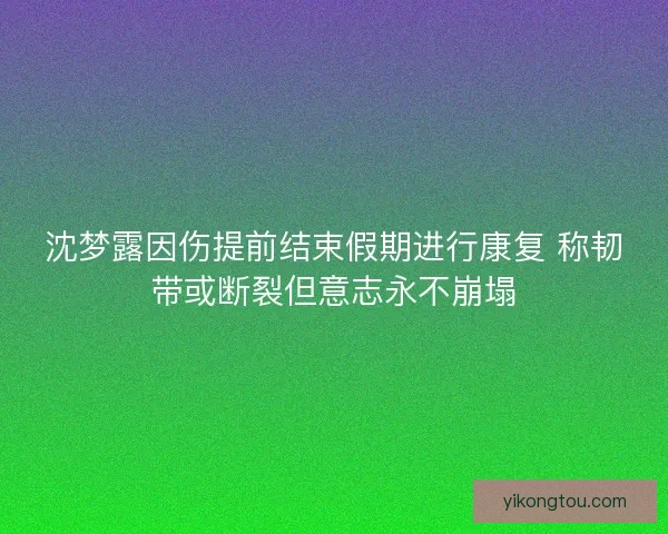 沈梦露因伤提前结束假期进行康复 称韧带或断裂但意志永不崩塌